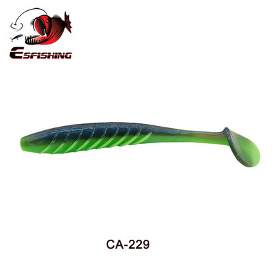 ESFISHING Silicon moale Cea mai bună momeală de pește Ripple Shad 100mm 125mm pentru pescuit la știucă T Tail Pesca momeală de pescuit artificială