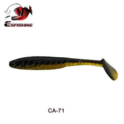 ESFISHING Silicon moale Cea mai bună momeală de pește Ripple Shad 100mm 125mm pentru pescuit la știucă T Tail Pesca momeală de pescuit artificială