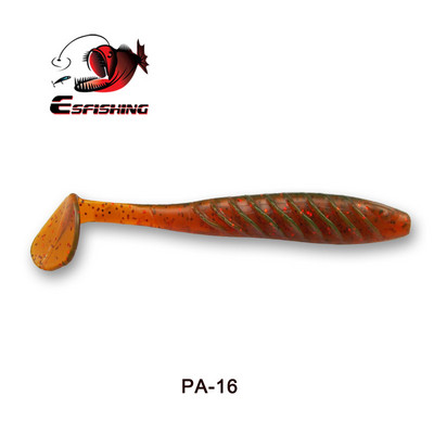 ESFISHING Silicon moale Cea mai bună momeală de pește Ripple Shad 100mm 125mm pentru pescuit la știucă T Tail Pesca momeală de pescuit artificială