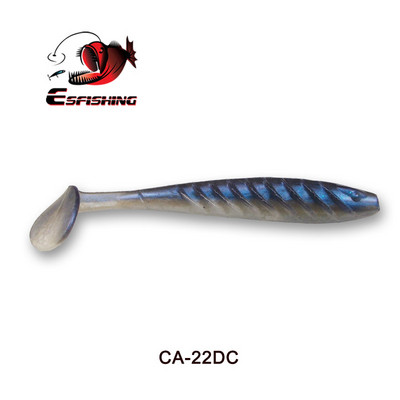 ESFISHING Silicon moale Cea mai bună momeală de pește Ripple Shad 100mm 125mm pentru pescuit la știucă T Tail Pesca momeală de pescuit artificială