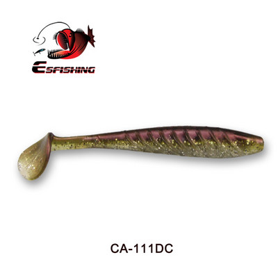 ESFISHING Silicon moale Cea mai bună momeală de pește Ripple Shad 100mm 125mm pentru pescuit la știucă T Tail Pesca momeală de pescuit artificială