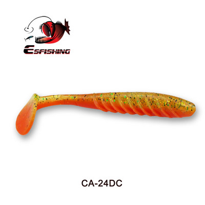 ESFISHING Silicon moale Cea mai bună momeală de pește Ripple Shad 100mm 125mm pentru pescuit la știucă T Tail Pesca momeală de pescuit artificială
