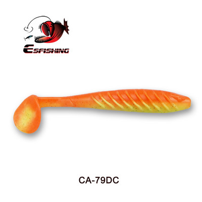 ESFISHING Silicon moale Cea mai bună momeală de pește Ripple Shad 100mm 125mm pentru pescuit la știucă T Tail Pesca momeală de pescuit artificială