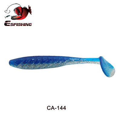 ESFISHING Silicon moale Cea mai bună momeală de pește Ripple Shad 100mm 125mm pentru pescuit la știucă T Tail Pesca momeală de pescuit artificială