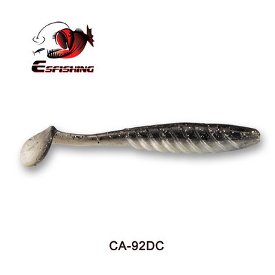 ESFISHING Silicon moale Cea mai bună momeală de pește Ripple Shad 100mm 125mm pentru pescuit la știucă T Tail Pesca momeală de pescuit artificială