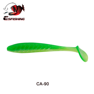 ESFISHING Silicon moale Cea mai bună momeală de pește Ripple Shad 100mm 125mm pentru pescuit la știucă T Tail Pesca momeală de pescuit artificială