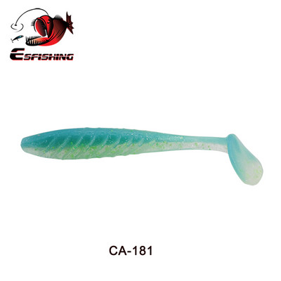 ESFISHING Silicon moale Cea mai bună momeală de pește Ripple Shad 100mm 125mm pentru pescuit la știucă T Tail Pesca momeală de pescuit artificială