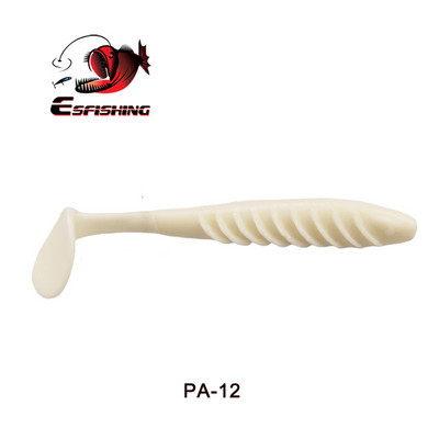 ESFISHING Silicon moale Cea mai bună momeală de pește Ripple Shad 100mm 125mm pentru pescuit la știucă T Tail Pesca momeală de pescuit artificială