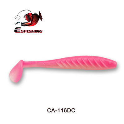 ESFISHING Silicon moale Cea mai bună momeală de pește Ripple Shad 100mm 125mm pentru pescuit la știucă T Tail Pesca momeală de pescuit artificială