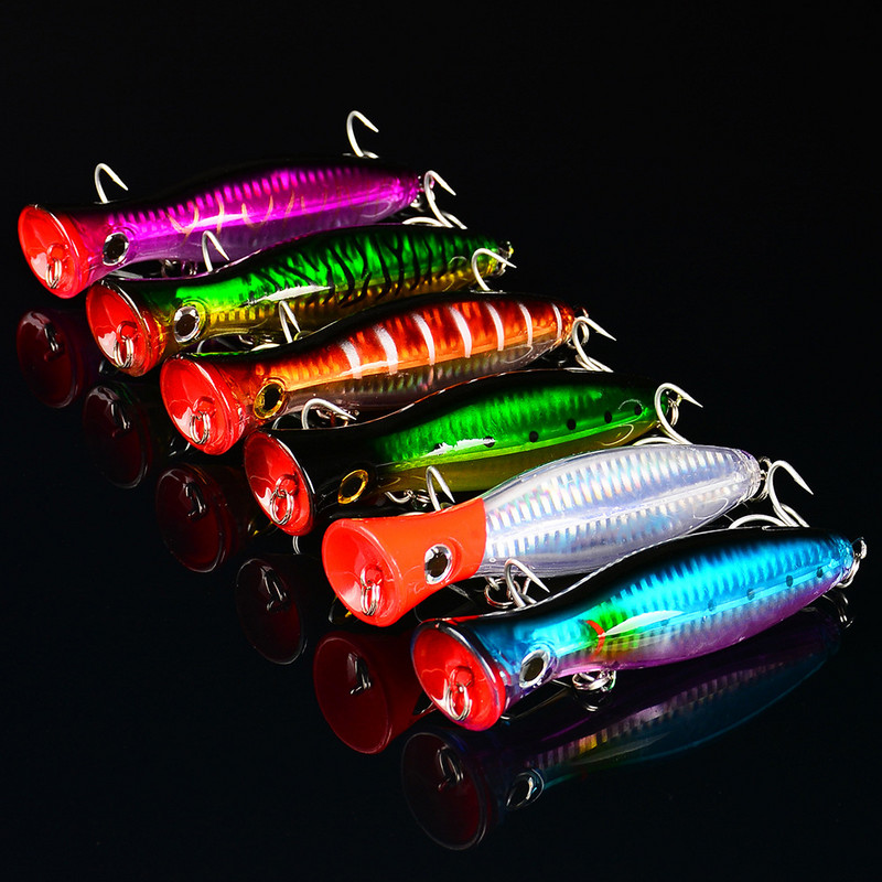 PRO BEROS Big Popper Wobbler Püügilant Ujuvsööt 43g Topwater Lure Whopper Saltwater Landid Isca kunsthaugi varustus