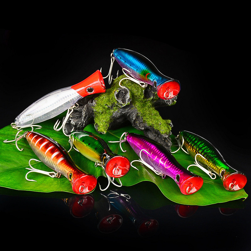 PRO BEROS Big Popper Wobbler Püügilant Ujuvsööt 43g Topwater Lure Whopper Saltwater Landid Isca kunsthaugi varustus