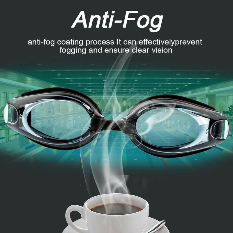 Ochelari de înot pentru miopie Ochelari de înot profesionali anti-aburire UV Bărbați, femei, dioptrii din silicon Ochelari de sport Accesorii de înot