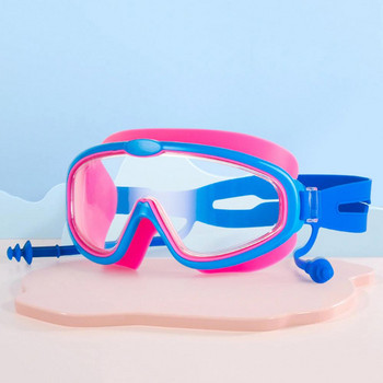 Издръжливи очила за плуване Очила против замъгляване Очила за плуване Младежки очила за плуване с тапа за уши против изтичане против замъгляване Uv за момчета за деца