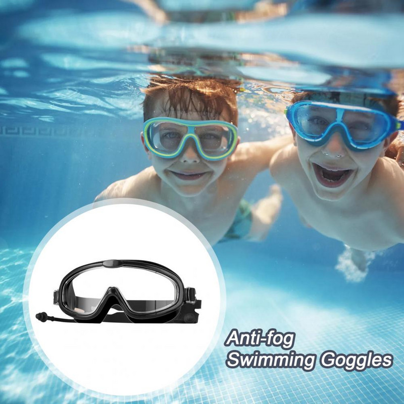 Ανθεκτικά γυαλιά κολύμβησης Αντιθαμβωτικά γυαλιά κολύμβησης Νεανικά γυαλιά κολύμβησης με ωτοασπίδα αντιδιαρροή κατά της ομίχλης Uv για αγόρια για παιδιά