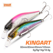 Kingdom Sinking Minnow Naluci de pescuit în apă sărată Crankbait Momeli dure Wobblers de acțiune bună Nalucă pentru păstrăv artificial pentru biban de mare