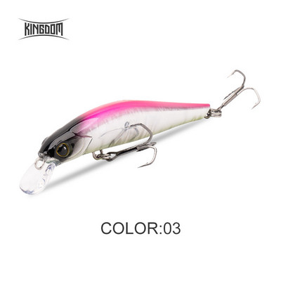 Kingdom Sinking Minnow Naluci de pescuit în apă sărată Crankbait Momeli dure Wobblers de acțiune bună Nalucă pentru păstrăv artificial pentru biban de mare
