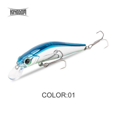 Kingdom Sinking Minnow Naluci de pescuit în apă sărată Crankbait Momeli dure Wobblers de acțiune bună Nalucă pentru păstrăv artificial pentru biban de mare