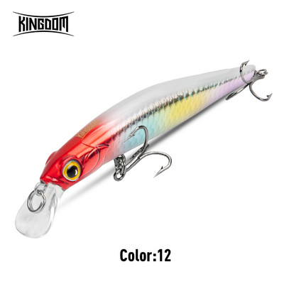 Kingdom Sinking Minnow Naluci de pescuit în apă sărată Crankbait Momeli dure Wobblers de acțiune bună Nalucă pentru păstrăv artificial pentru biban de mare