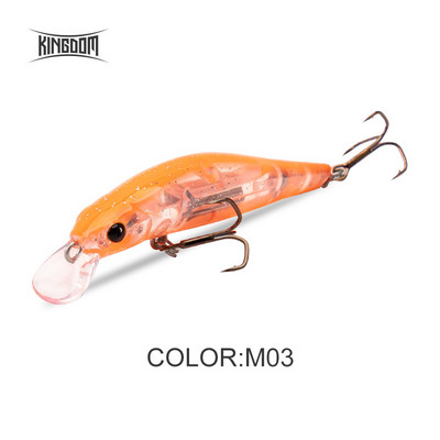 Kingdom Sinking Minnow Naluci de pescuit în apă sărată Crankbait Momeli dure Wobblers de acțiune bună Nalucă pentru păstrăv artificial pentru biban de mare