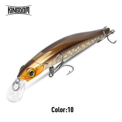 Kingdom Sinking Minnow Naluci de pescuit în apă sărată Crankbait Momeli dure Wobblers de acțiune bună Nalucă pentru păstrăv artificial pentru biban de mare
