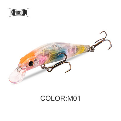 Kingdom Sinking Minnow Naluci de pescuit în apă sărată Crankbait Momeli dure Wobblers de acțiune bună Nalucă pentru păstrăv artificial pentru biban de mare