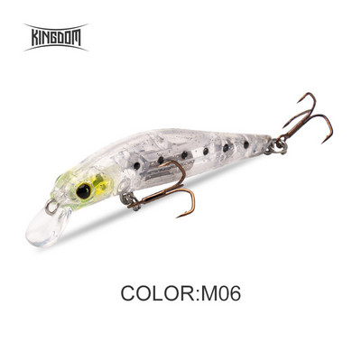 Kingdom Sinking Minnow Naluci de pescuit în apă sărată Crankbait Momeli dure Wobblers de acțiune bună Nalucă pentru păstrăv artificial pentru biban de mare