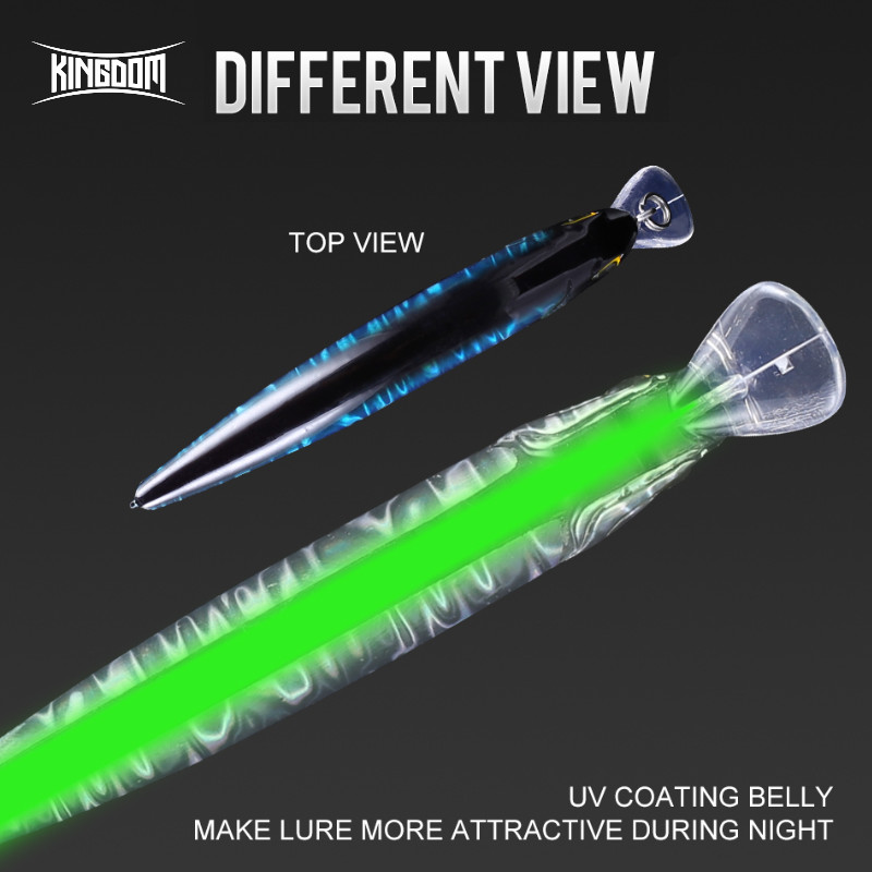 Kingdom Sinking Minnow Naluci de pescuit în apă sărată Crankbait Momeli dure Wobblers de acțiune bună Nalucă pentru păstrăv artificial pentru biban de mare