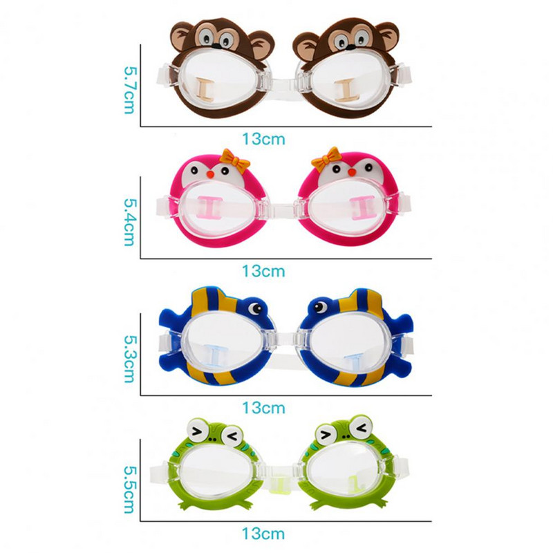 Szörfszemüvegek Ergonomikus búvárszemüvegek Orrcsipesz Divat Rajzfilm Majom Béka Gyerekek Úszószemüvegek Úszószemüvegek