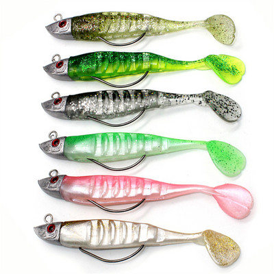 Puha szilikon csali 15,5 g 26 g tengeri horgászat tengeri horgászfelszerelés tartozékok Jig Head Hook Peche Pesca horgászcsali