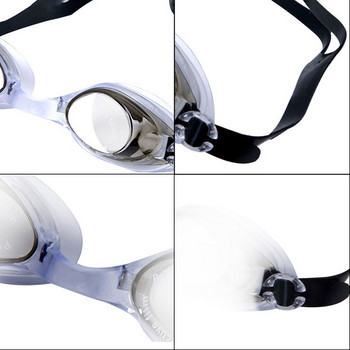 Γυαλιά κολύμβησης για ενήλικες, ανδρικά γυναικεία, επαγγελματικά γυαλιά κολύμβησης, ρυθμιζόμενα γυαλιά κολύμβησης από σιλικόνη με κουτί αποθήκευσης