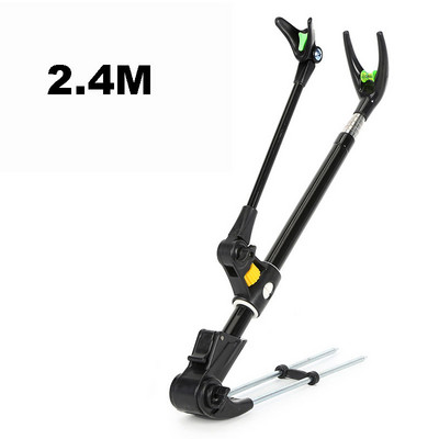 1.7M/2.1M/2.4M Suport undiță telescopic îngroșat nou din oțel inoxidabil Suport undiță de pescuit Suport undiță cu dublu scop