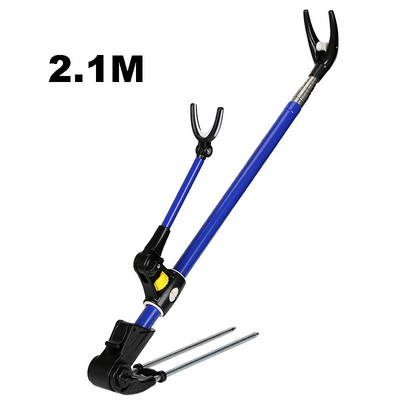 1.7M/2.1M/2.4M Suport undiță telescopic îngroșat nou din oțel inoxidabil Suport undiță de pescuit Suport undiță cu dublu scop