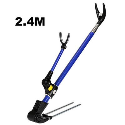 1.7M/2.1M/2.4M Suport undiță telescopic îngroșat nou din oțel inoxidabil Suport undiță de pescuit Suport undiță cu dublu scop