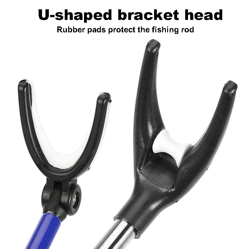 1.7M/2.1M/2.4M Suport undiță telescopic îngroșat nou din oțel inoxidabil Suport undiță de pescuit Suport undiță cu dublu scop