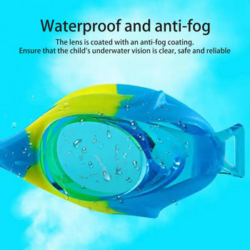 Παιδικά γυαλιά κολύμβησης αδιάβροχα χωρίς διαρροές Προστασία κατά της ομίχλης UV Clear Lens Boys Girls Γυαλιά σιλικόνης Scuba Diving Snorkeling Eq