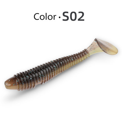 MEREDITH Swing Impact FAT Fishing Lures 75mm 85mm 180mm Paddle Tail Lures Wobbler Ψάρεμα μαλακό δόλωμα για μπάσο Δόλωμα σιλικόνης