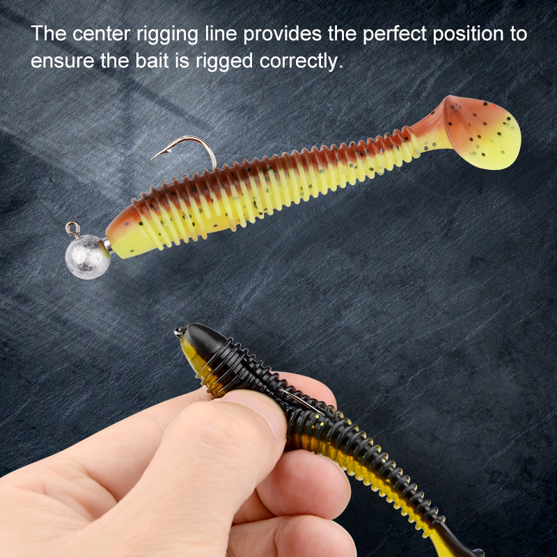 MEREDITH Swing Impact FAT Fishing Lures 75mm 85mm 180mm Paddle Tail Lures Wobbler Ψάρεμα μαλακό δόλωμα για μπάσο Δόλωμα σιλικόνης