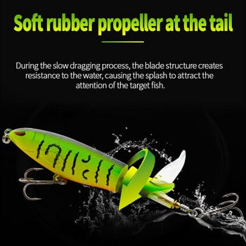 Whopper Plopper Popper Propeller Topwater Fishing Lures 13g Artificial Bait Hard Crankbait Wobblers Rotating Tail Fishing Tacking