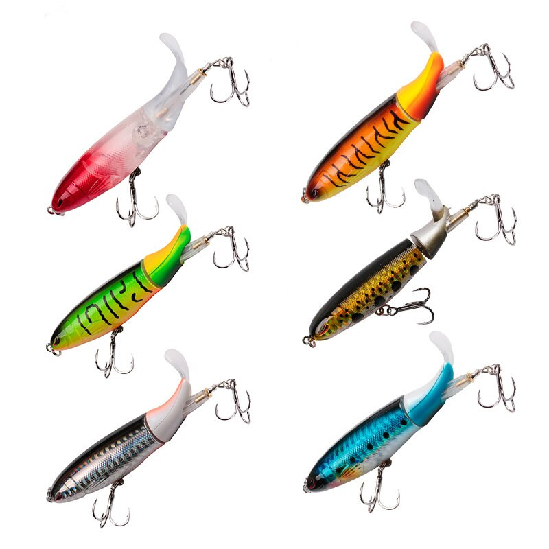 Whopper Plopper Popper Propeller Topwater Fishing Lures 13g Artificial Bait Hard Crankbait Wobblers Rotating Tail Fishing Tacking