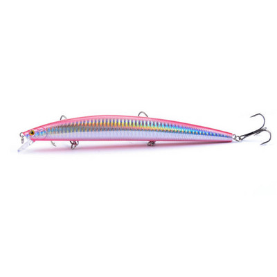 1gab jauni Big Laser Minnow zvejas mānekļi 18cm/24g zvejai ar cieto ēsmu Crankbaits Isca Artificiais Pesca jūras voblera peldēšanas ēsmas