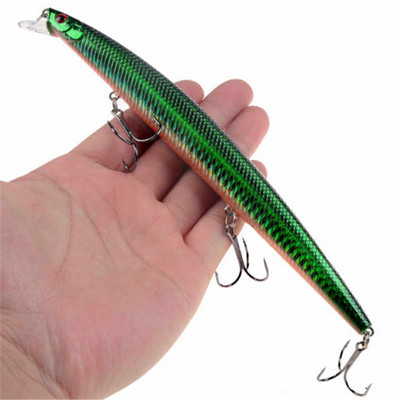 1gab jauni Big Laser Minnow zvejas mānekļi 18cm/24g zvejai ar cieto ēsmu Crankbaits Isca Artificiais Pesca jūras voblera peldēšanas ēsmas