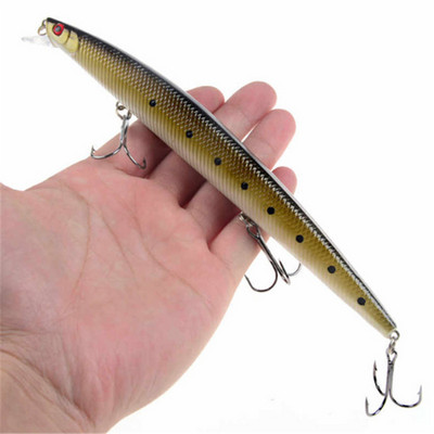 1gab jauni Big Laser Minnow zvejas mānekļi 18cm/24g zvejai ar cieto ēsmu Crankbaits Isca Artificiais Pesca jūras voblera peldēšanas ēsmas