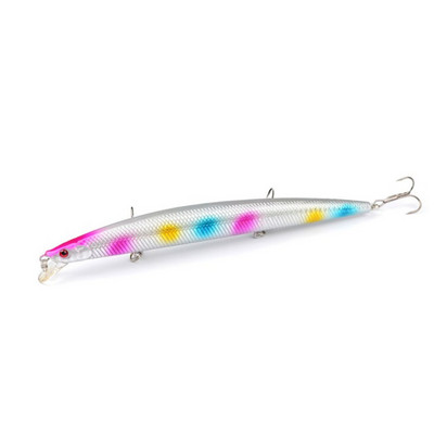 1gab jauni Big Laser Minnow zvejas mānekļi 18cm/24g zvejai ar cieto ēsmu Crankbaits Isca Artificiais Pesca jūras voblera peldēšanas ēsmas