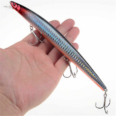 1gab jauni Big Laser Minnow zvejas mānekļi 18cm/24g zvejai ar cieto ēsmu Crankbaits Isca Artificiais Pesca jūras voblera peldēšanas ēsmas