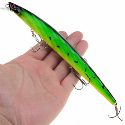 1gab jauni Big Laser Minnow zvejas mānekļi 18cm/24g zvejai ar cieto ēsmu Crankbaits Isca Artificiais Pesca jūras voblera peldēšanas ēsmas