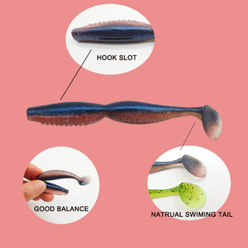 ESFISHING Quality Artificial Bait Spiner Wobbler Shad 100mm125mm For Pike Bass T Tail Jigging Pesca Soft Fishing Lure