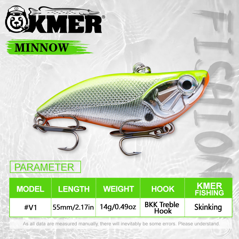 KMER 5,5cm 14g VIB Balancer Winter Bait All for Fishing Lures Wobbler Hooks for Pike Walleye Bass Equipment Accessories Tackle