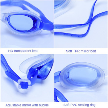 Γυαλιά κολύμβησης Myopia Επαγγελματικά γυαλιά κολύμβησης κατά της ομίχλης UV Ανδρικά Γυναικεία Αθλητικά Γυαλιά κολύμβησης Διόπτρες σιλικόνης