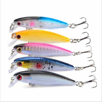 1PCS 6.5cm 4.5g Качествена примамка за риболов Minnow Lure 3D Eyes Пластмасова твърда стръв Pesca Изкуствен джиг Воблери Crankbait Риболовна стръв