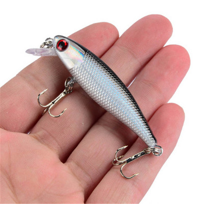 1PCS 6.5cm 4.5g Качествена примамка за риболов Minnow Lure 3D Eyes Пластмасова твърда стръв Pesca Изкуствен джиг Воблери Crankbait Риболовна стръв